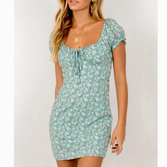 sundae muse green dress Tropic Muse Beaded Cowl Maxi Dress main image 0